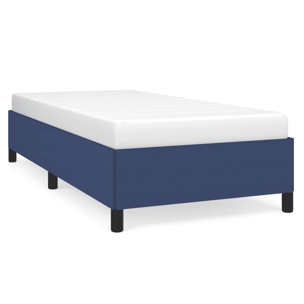 vidaXL Estrutura de cama sem colchão 90x200 cm tecido azul