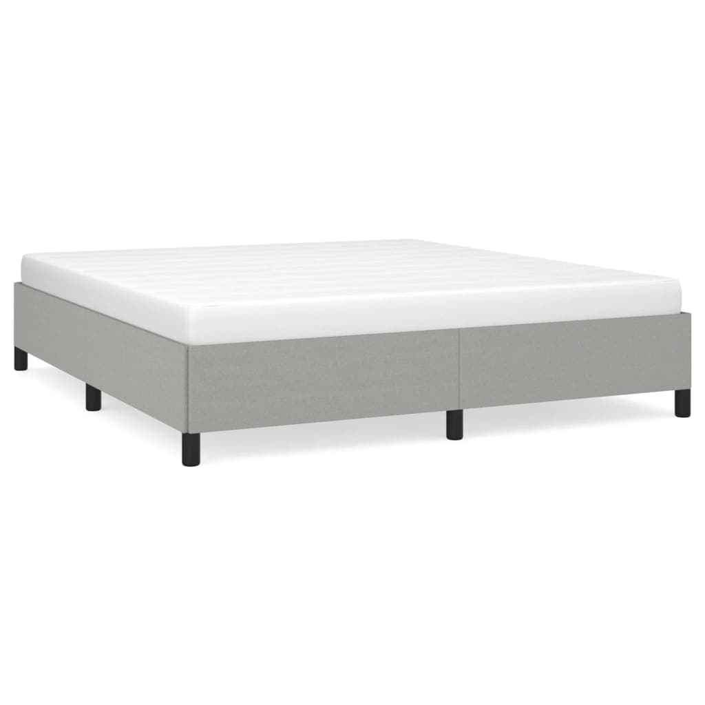 vidaXL Estrutura de cama sem colchão 180x200 cm tecido cinzento-claro