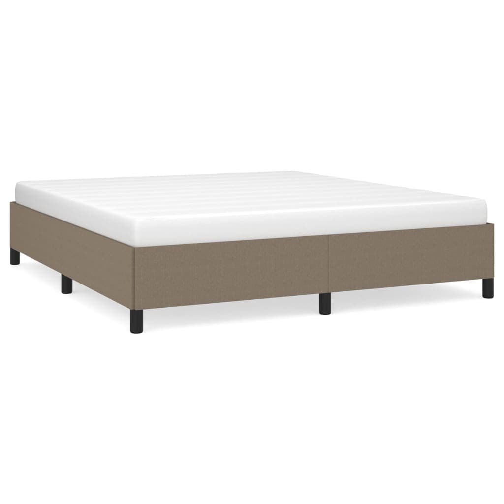 vidaXL Cama sem colchão 180x200 cm tecido castanho-acinzentado