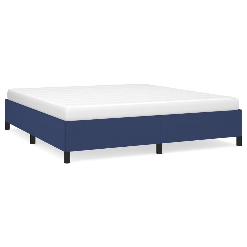 vidaXL Estrutura de cama sem colchão 180x200 cm tecido azul