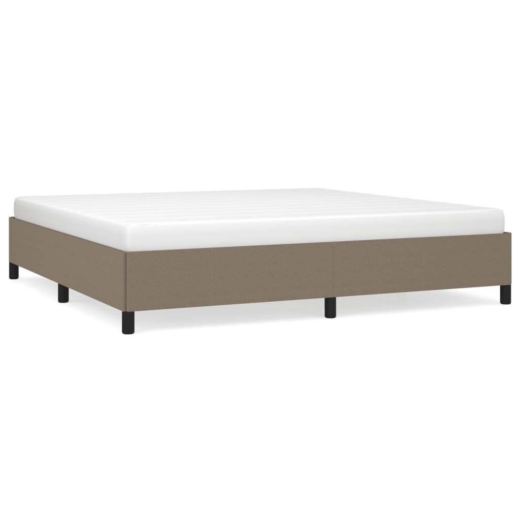 Estrutura de Cama Tecido Cinzento-acastanhado 200x200 cm - 347094