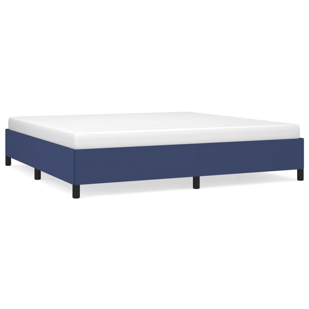 vidaXL Estrutura de cama sem colchão 200x200 cm tecido azul