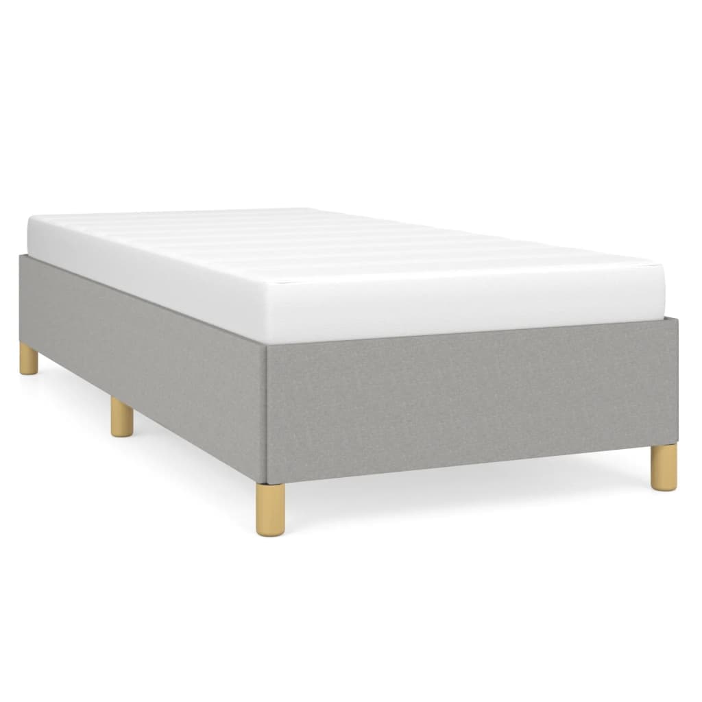 vidaXL Estrutura de cama sem colchão 90x190 cm tecido cinzento-claro