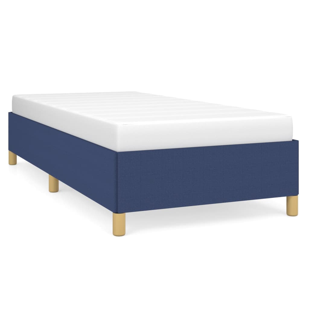 vidaXL Estrutura de cama sem colchão 100x200 cm tecido azul