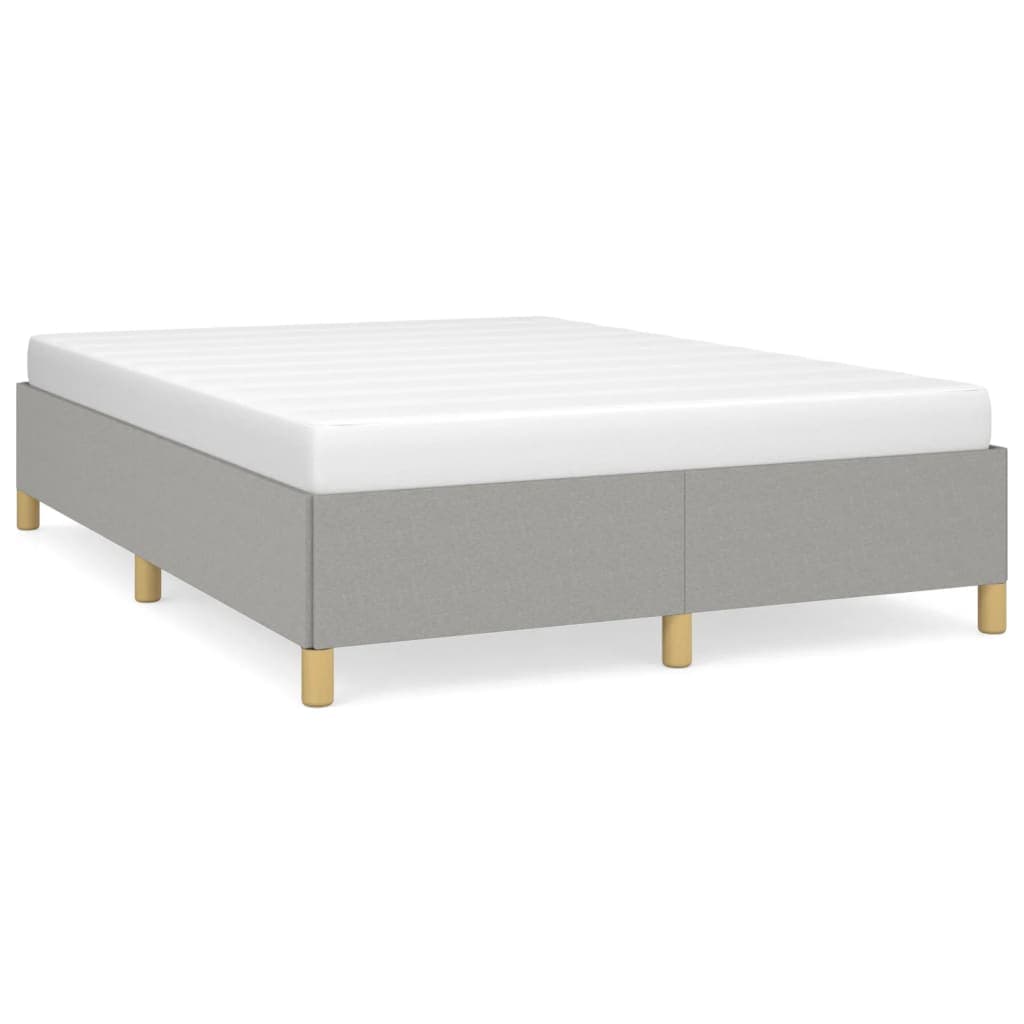 vidaXL Estrutura de cama sem colchão 140x200 cm tecido cinzento-claro