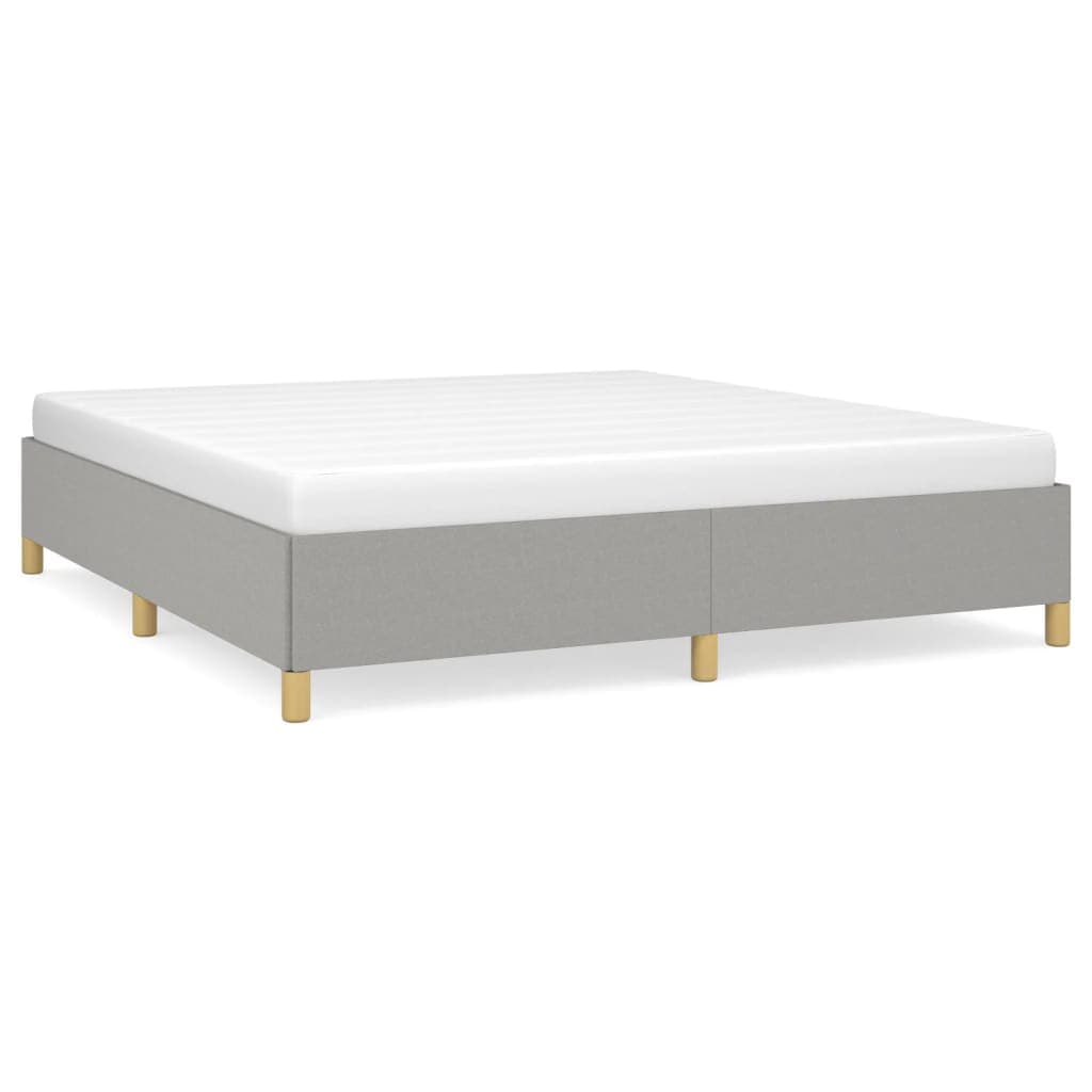 vidaXL Estrutura de cama sem colchão 160x200 cm tecido cinzento-claro