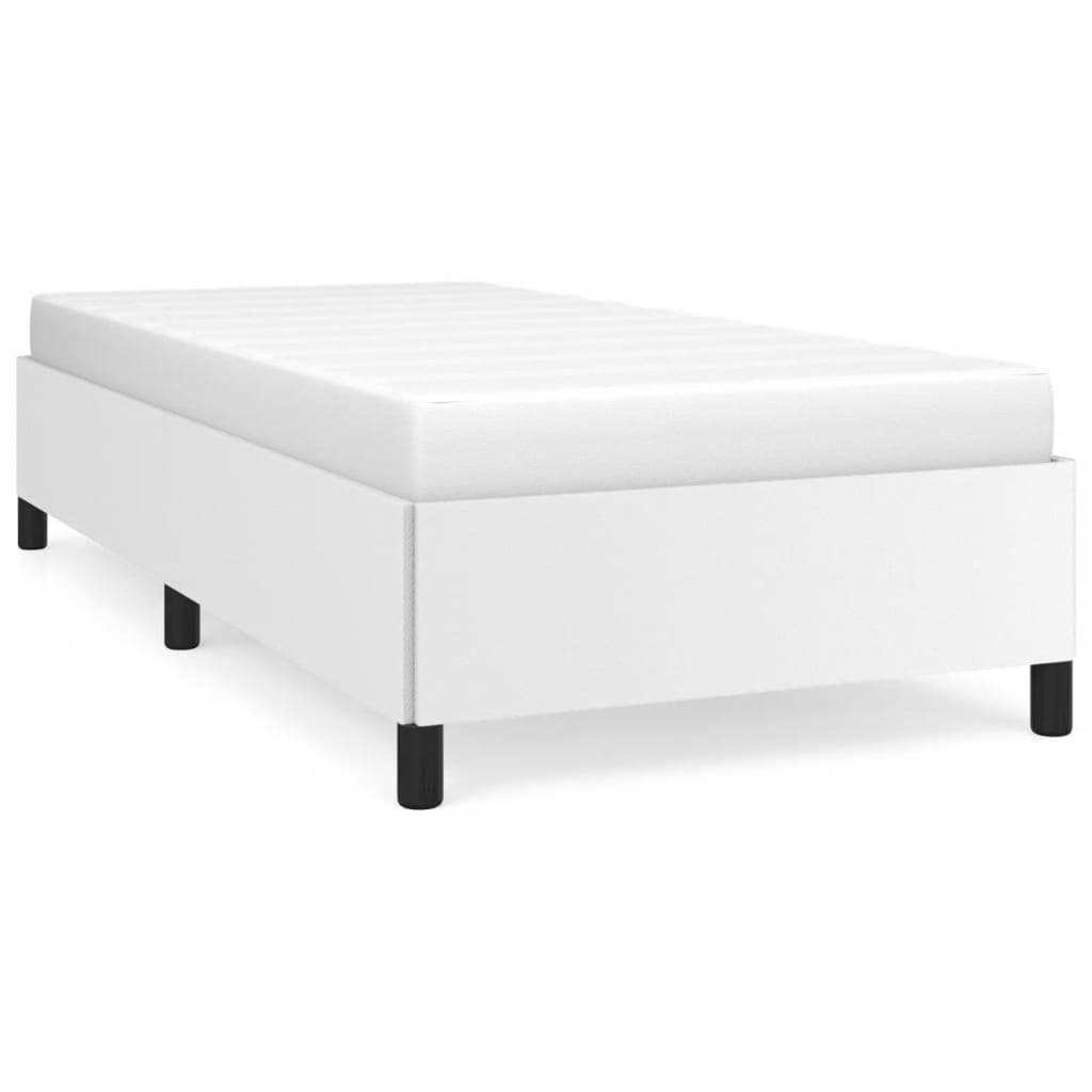 vidaXL Estrutura de cama 80x200 cm couro artificial branco