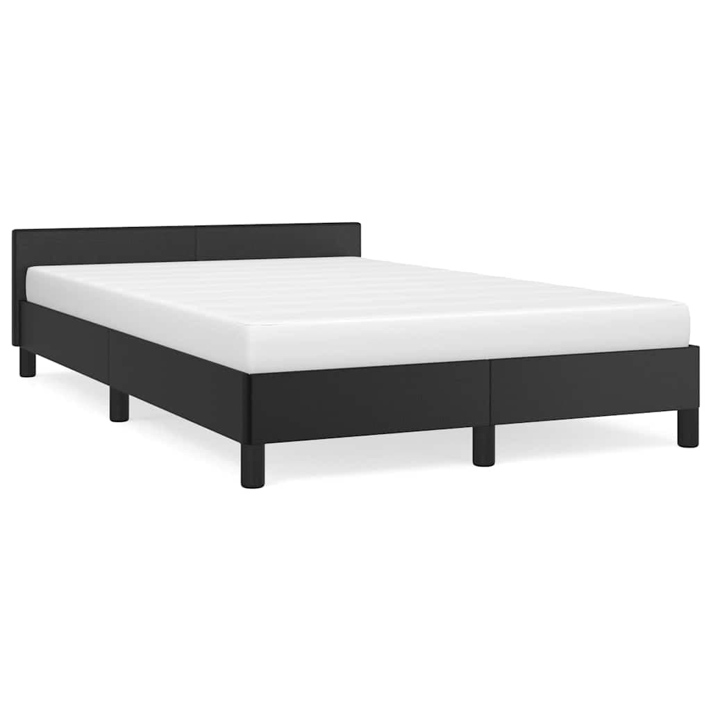 vidaXL Estrutura cama c/ cabeceira sem colchão 120x200 cm preto