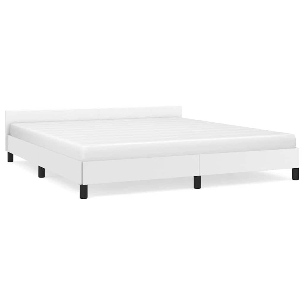 vidaXL Estrutura de cama c/ cabeceira sem colchão 160x200 cm branco