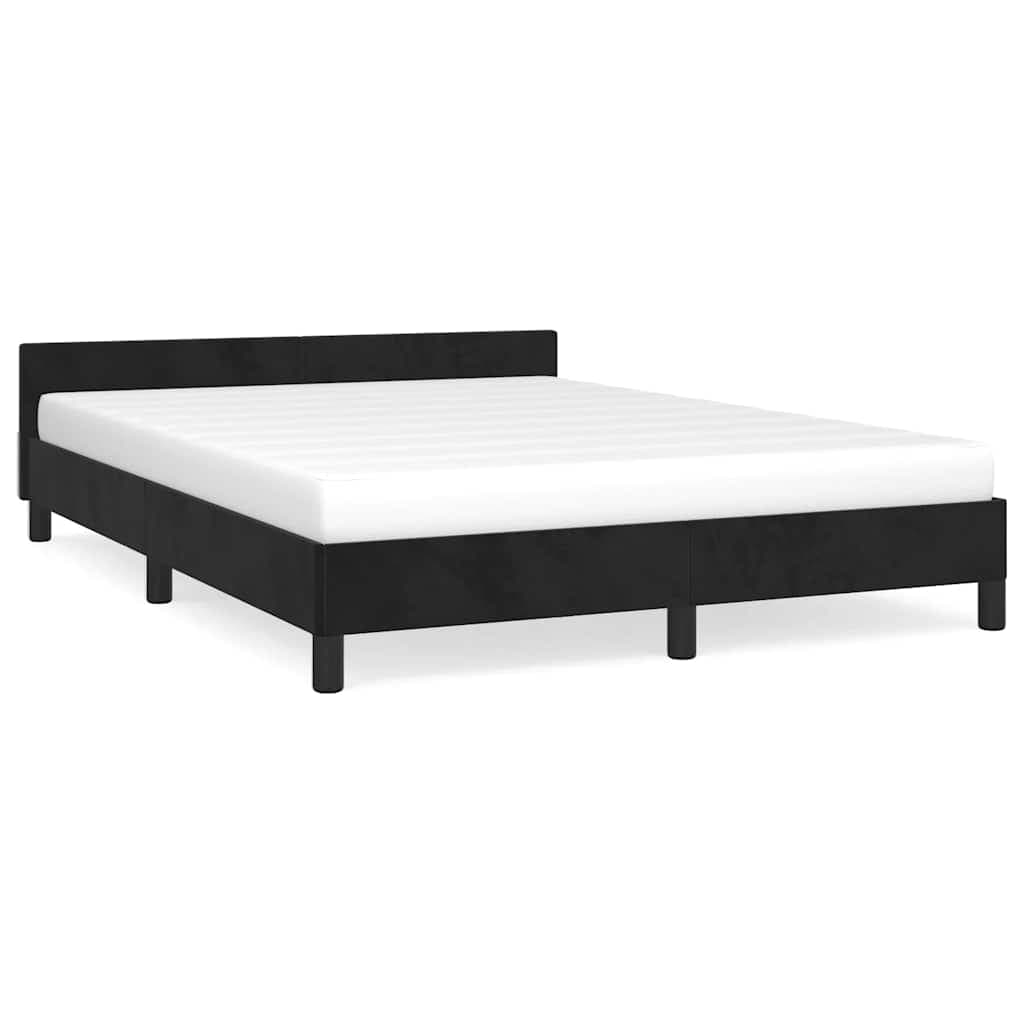 vidaXL Estrutura de cama sem colchão 140x200 cm veludo preto