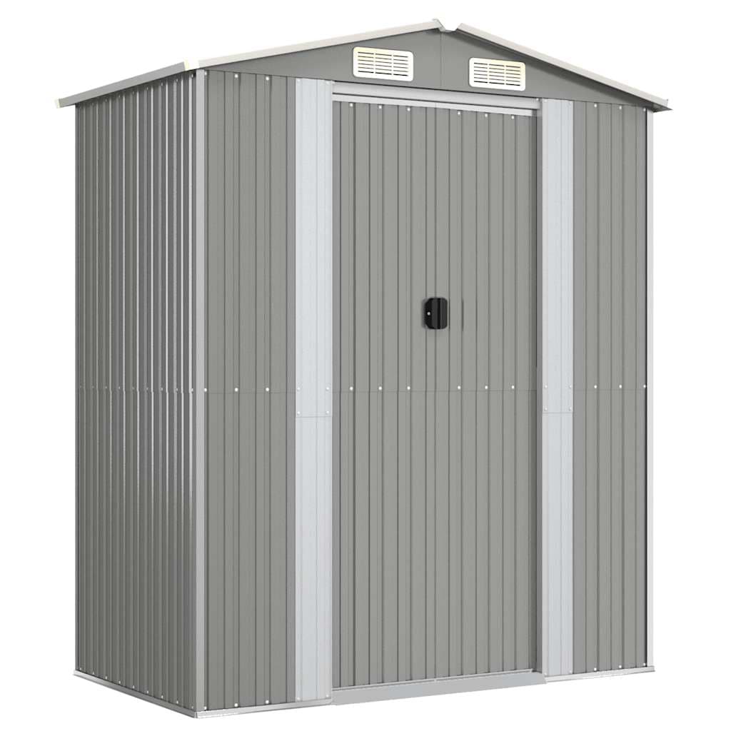 vidaXL Abrigo de jardim 192x108x223 cm aço galvanizado cinzento-claro