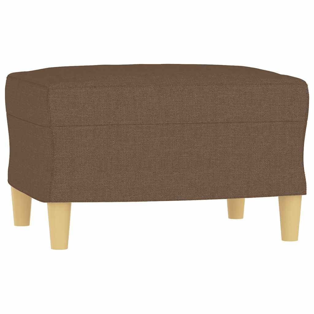 vidaXL Apoio de pés 60x50x41 cm tecido castanho
