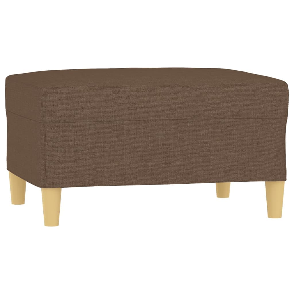 vidaXL Apoio de pés 70x55x41 cm tecido castanho
