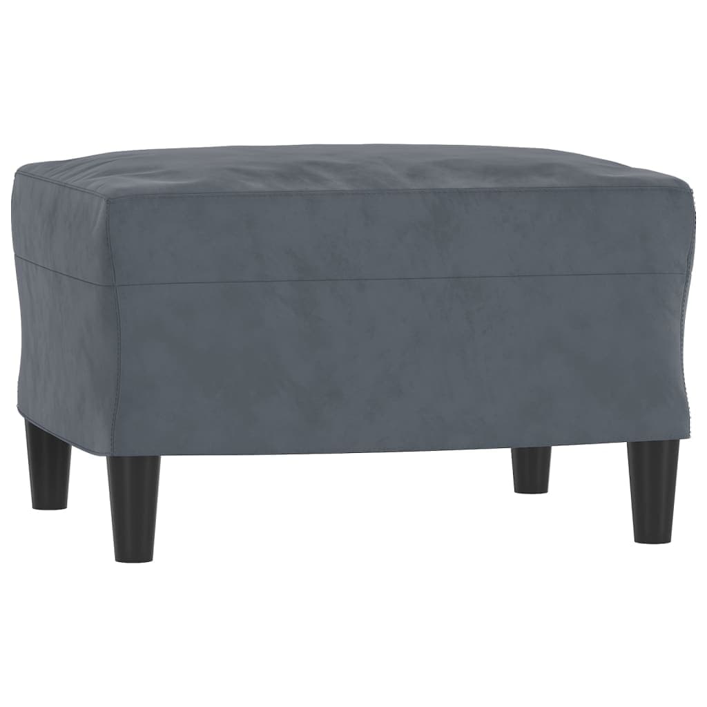 vidaXL Apoio de pés 60x50x41 cm veludo cinzento-escuro
