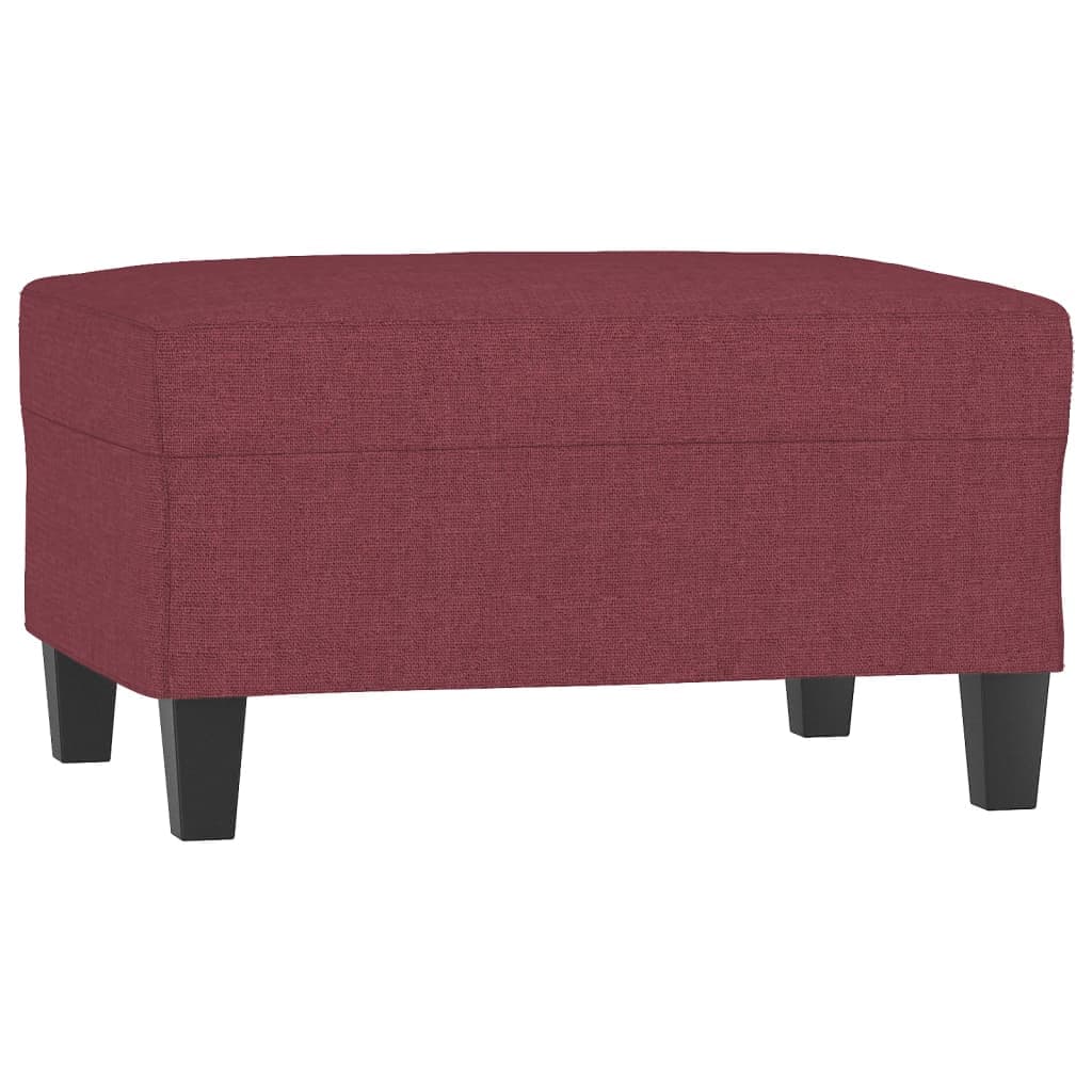 vidaXL Apoio de pés 70x55x41 cm tecido vermelho-tinto