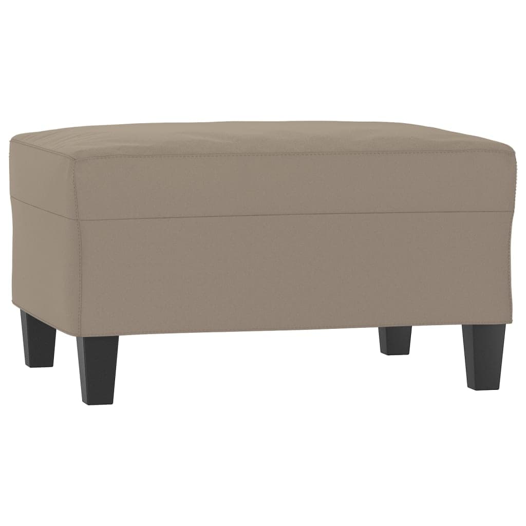 vidaXL Apoio de pés 70x55x41 cm microfibra cinzento-acastanhado