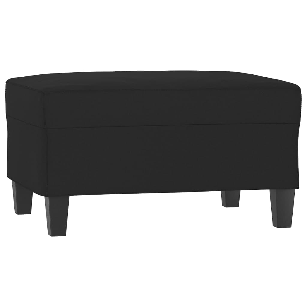 vidaXL Apoio de pés 70x55x41 cm tecido de microfibra preto