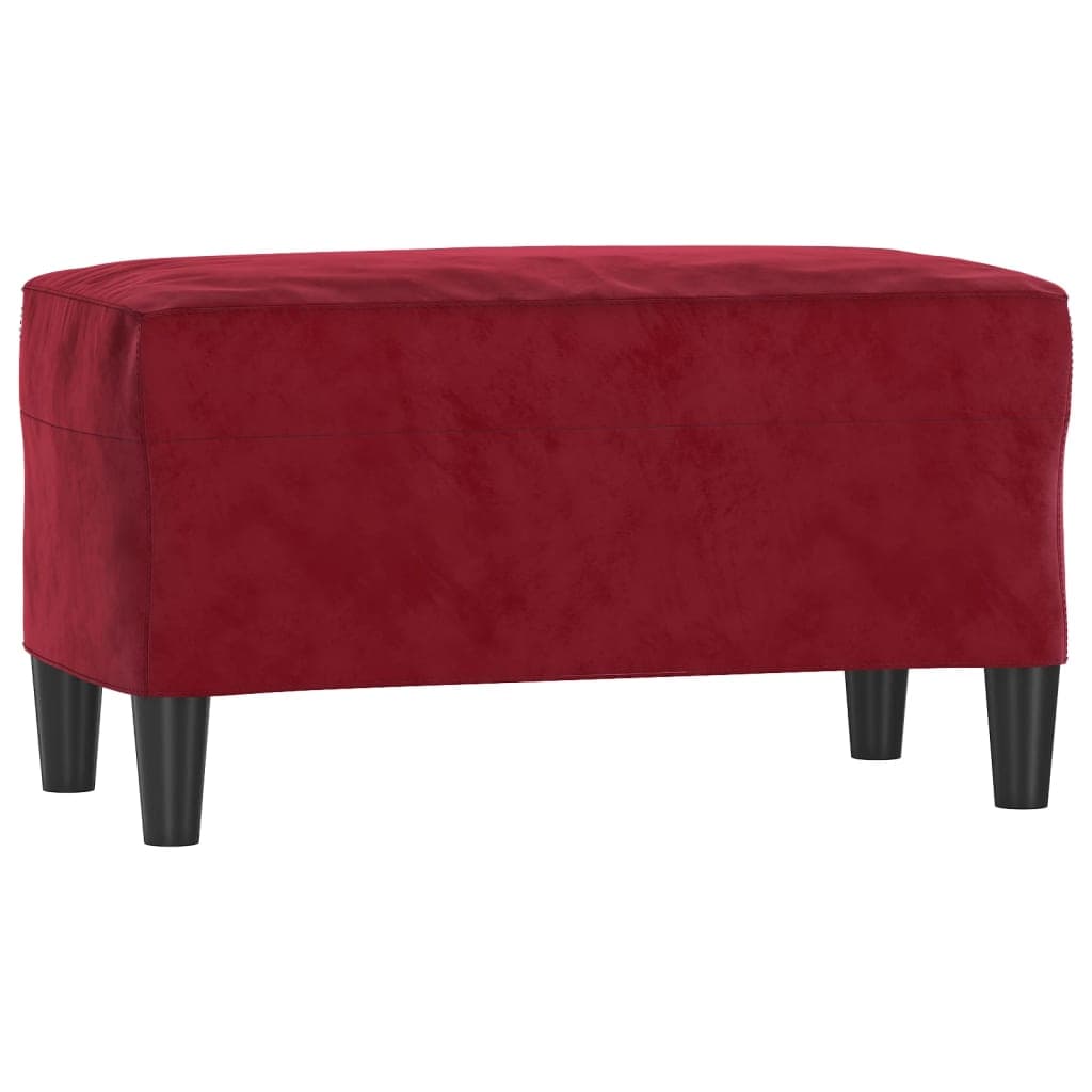 Banco 70x35x41 cm Veludo Vermelho Tinto - 349401