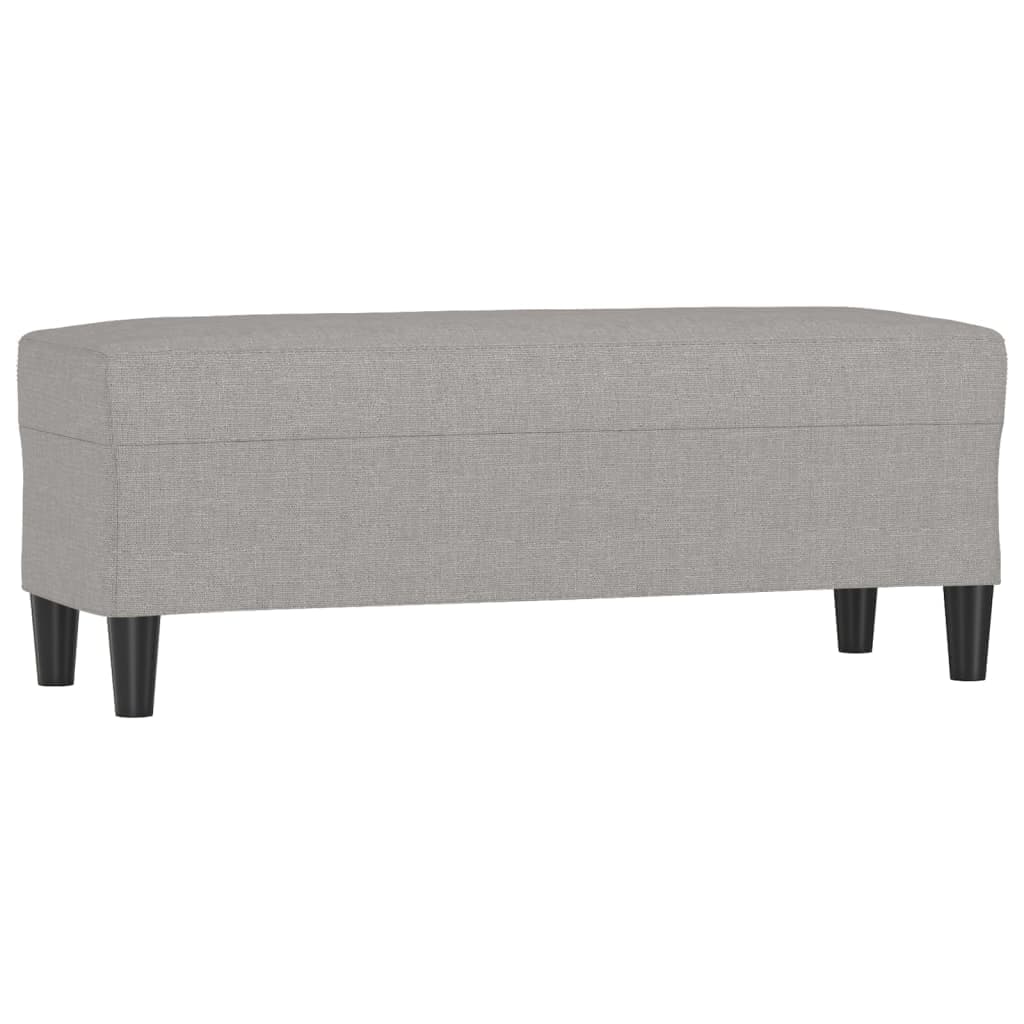 vidaXL Banco 100x35x41 cm tecido cinza-claro