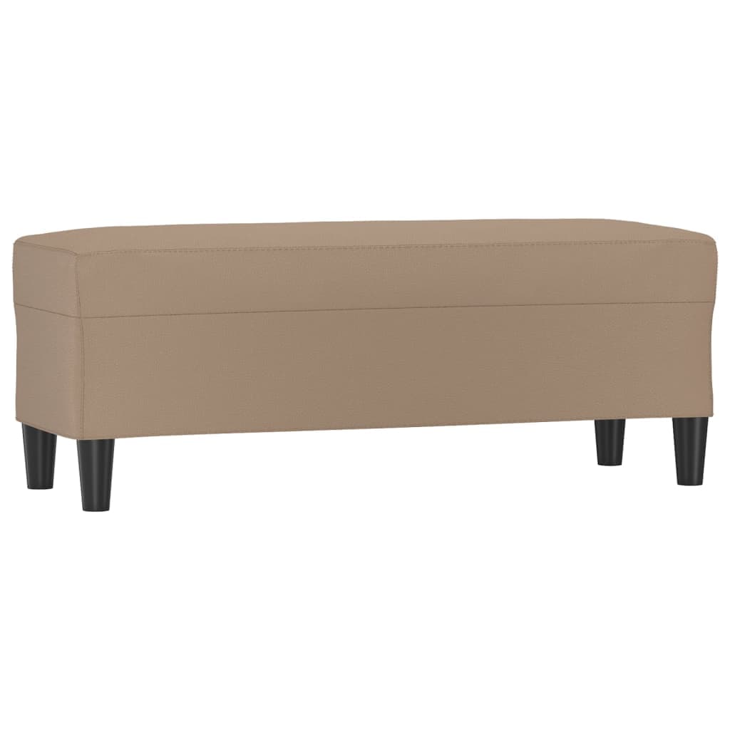 vidaXL Banco 100x35x41 cm couro artificial cor cappuccino