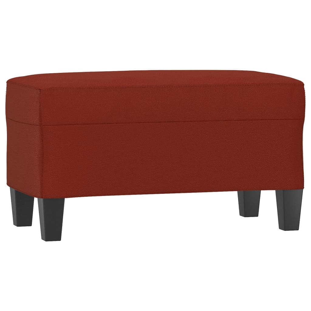 vidaXL Banco 70x35x41 cm couro artificial vermelho tinto