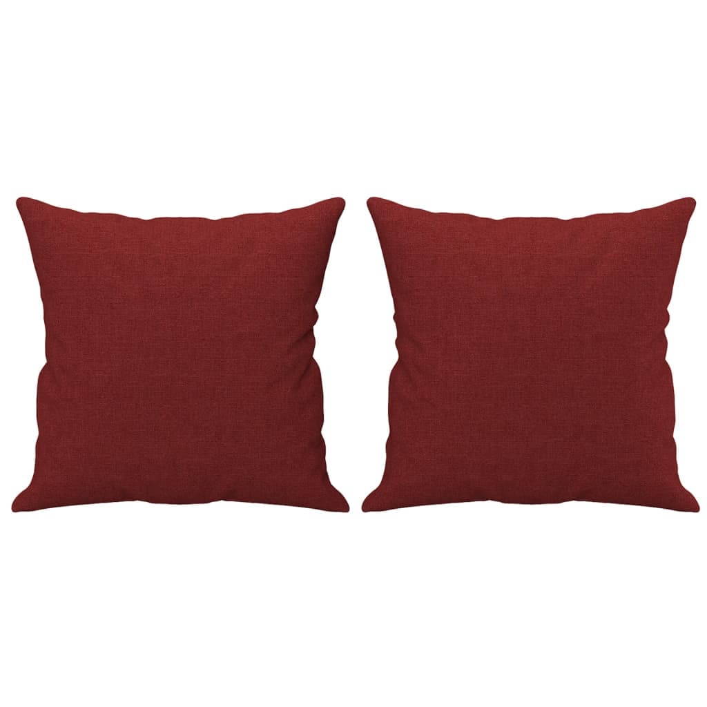 vidaXL Almofadas decorativas 2 pcs 40x40 cm tecido vermelho tinto