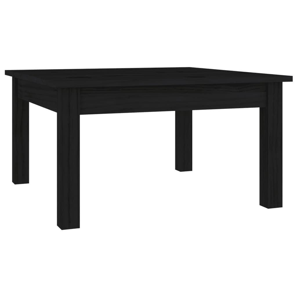 vidaXL Mesa de centro 55x55x30 cm pinho maciço preto