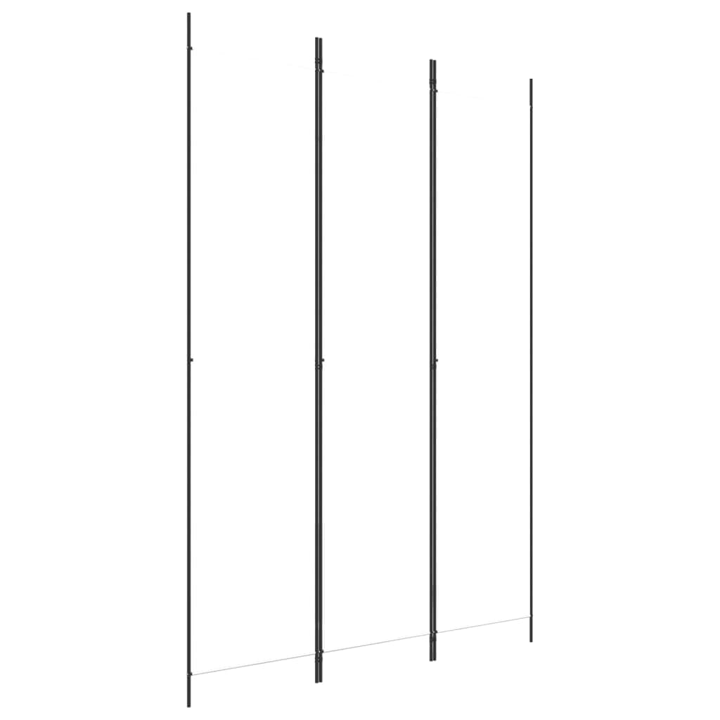 vidaXL Biombo com 3 painéis 150x220 cm tecido branco