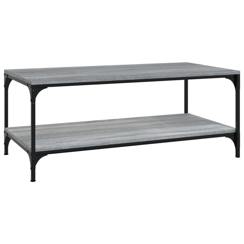 vidaXL Mesa de centro 80x50x40 cm derivados de madeira cinzento sonoma