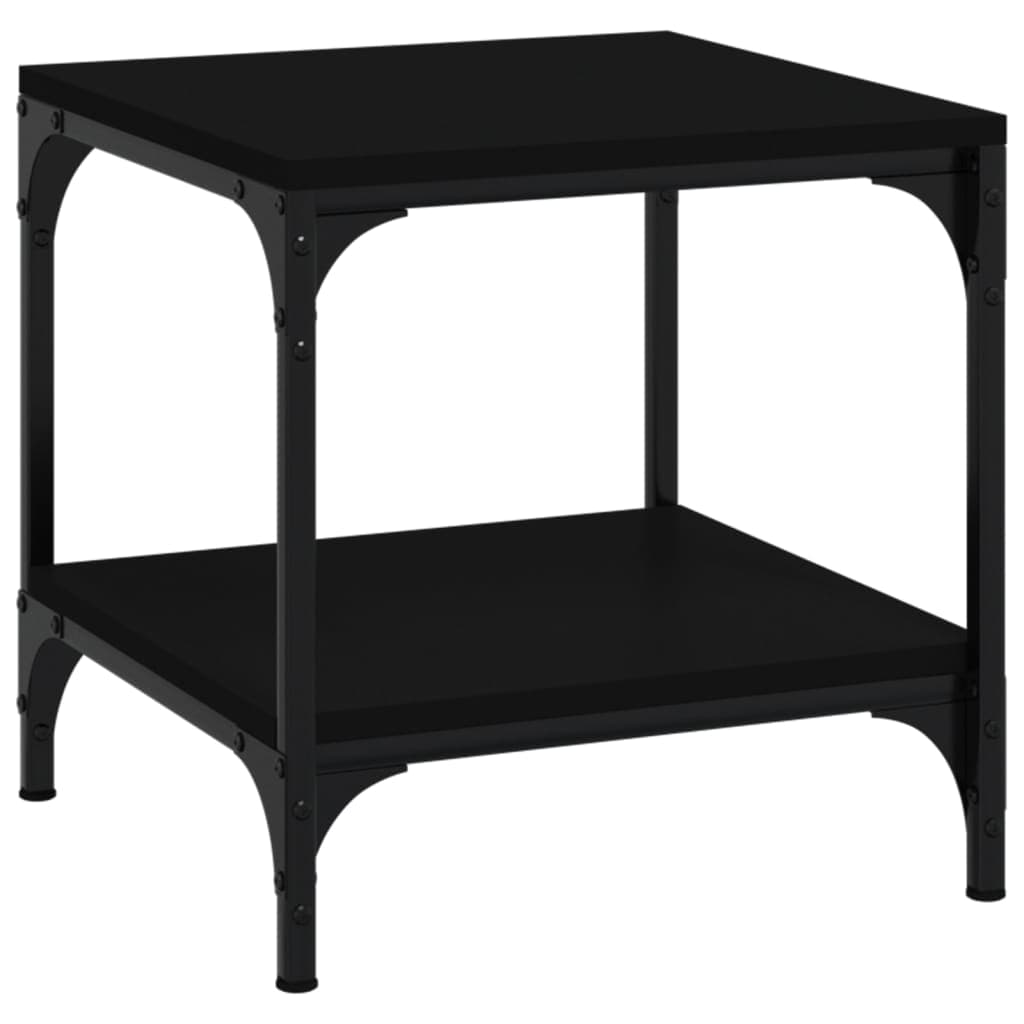 vidaXL Mesa de apoio 40x40x40 cm derivados de madeira preto