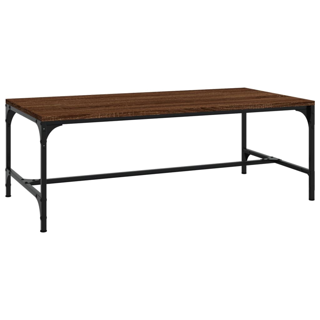 vidaXL Mesa de centro 100x50x35 cm derivados madeira carvalho castanho