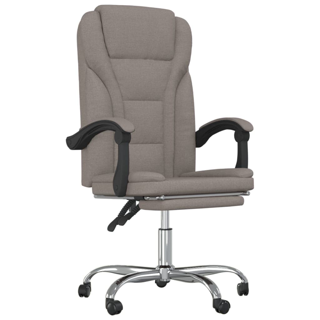 Cadeira de Escritório Reclinável Tecido Cinzento-acastanhado - 349693