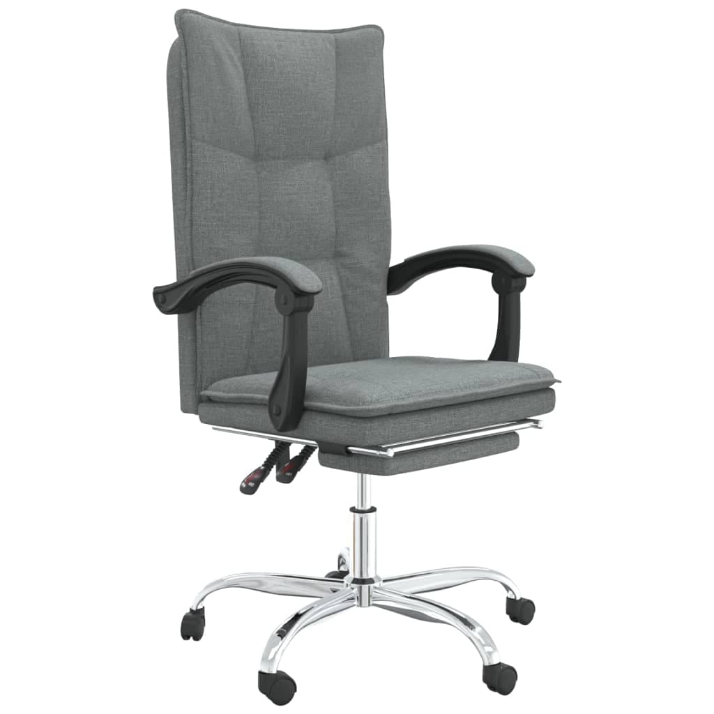 Cadeira de Escritório Reclinável Tecido Cinzento-escuro - 349752