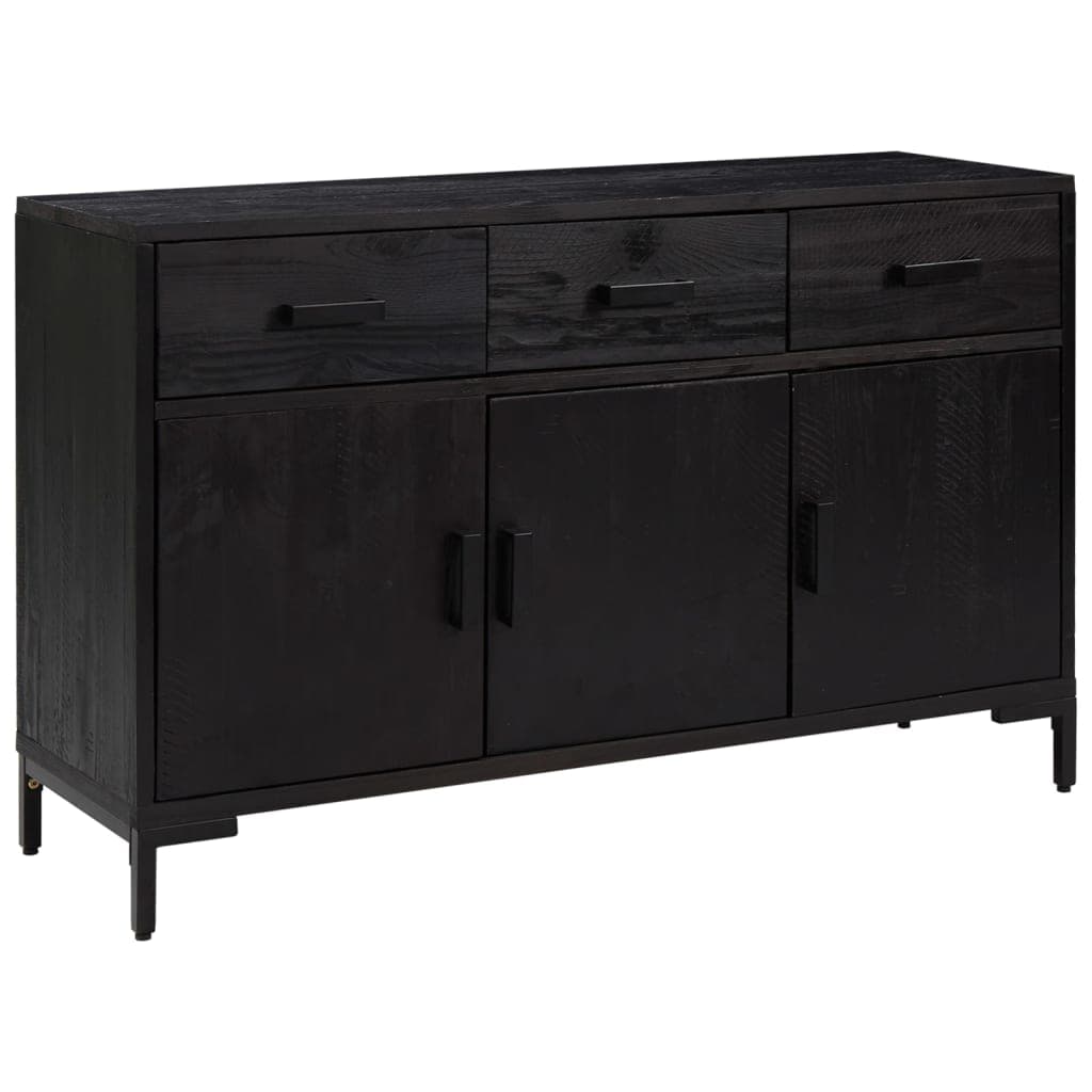 vidaXL Aparador 110x35x70 cm pinho maciço preto