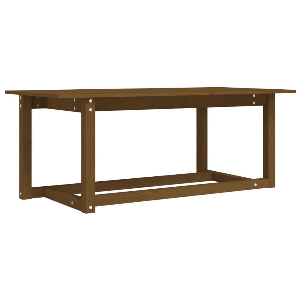 vidaXL Mesa de centro 110x55x45 cm pinho maciço castanho mel
