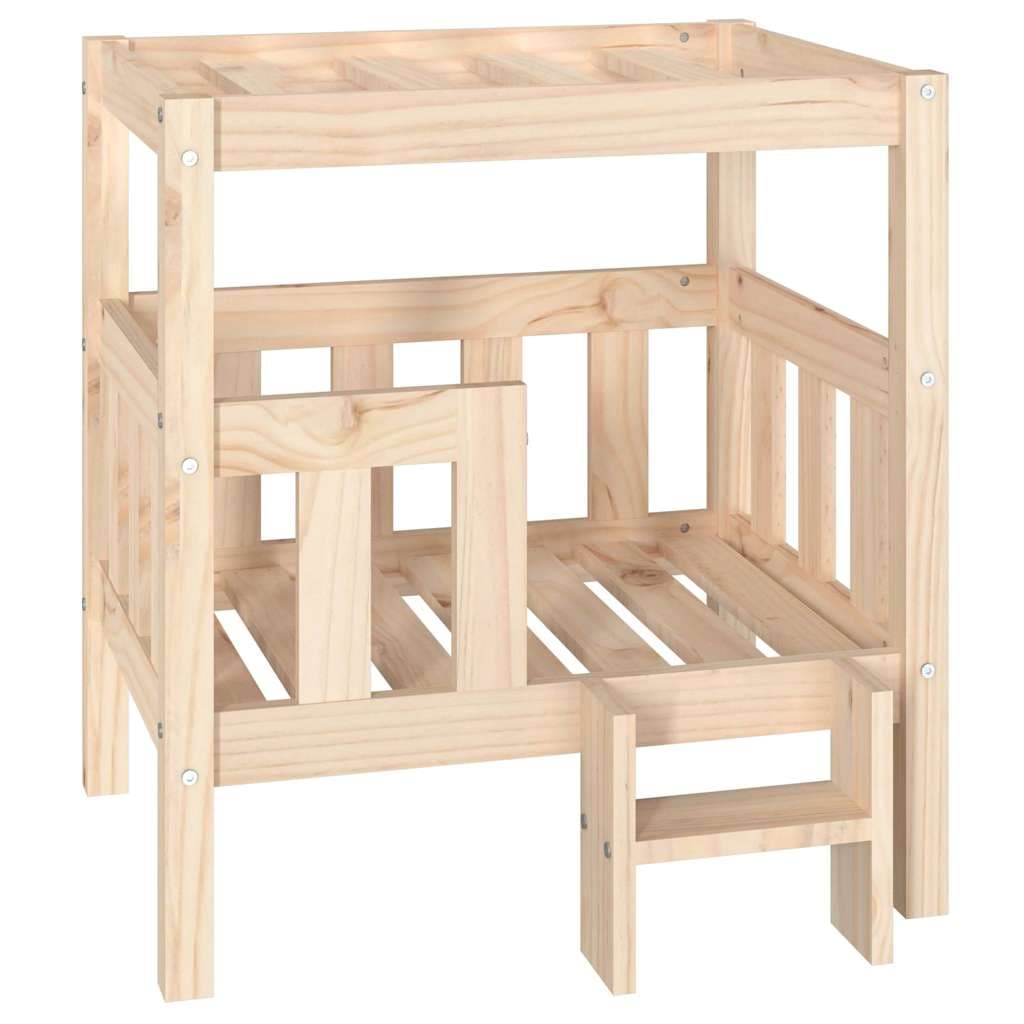 Cama para Cães 65,5x43x70 cm Madeira de Pinho Maciça - 822372