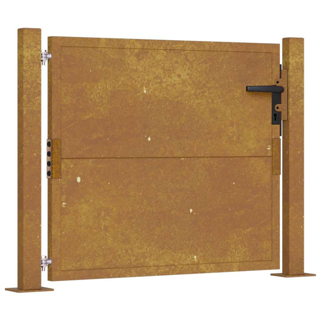 vidaXL Portão de Jardim 105x105 cm Aço Corten - 3598704293