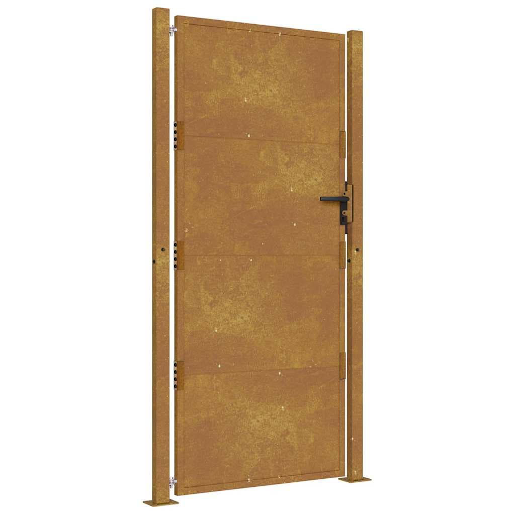 vidaXL Portão de jardim 100x200 cm Aço Corten