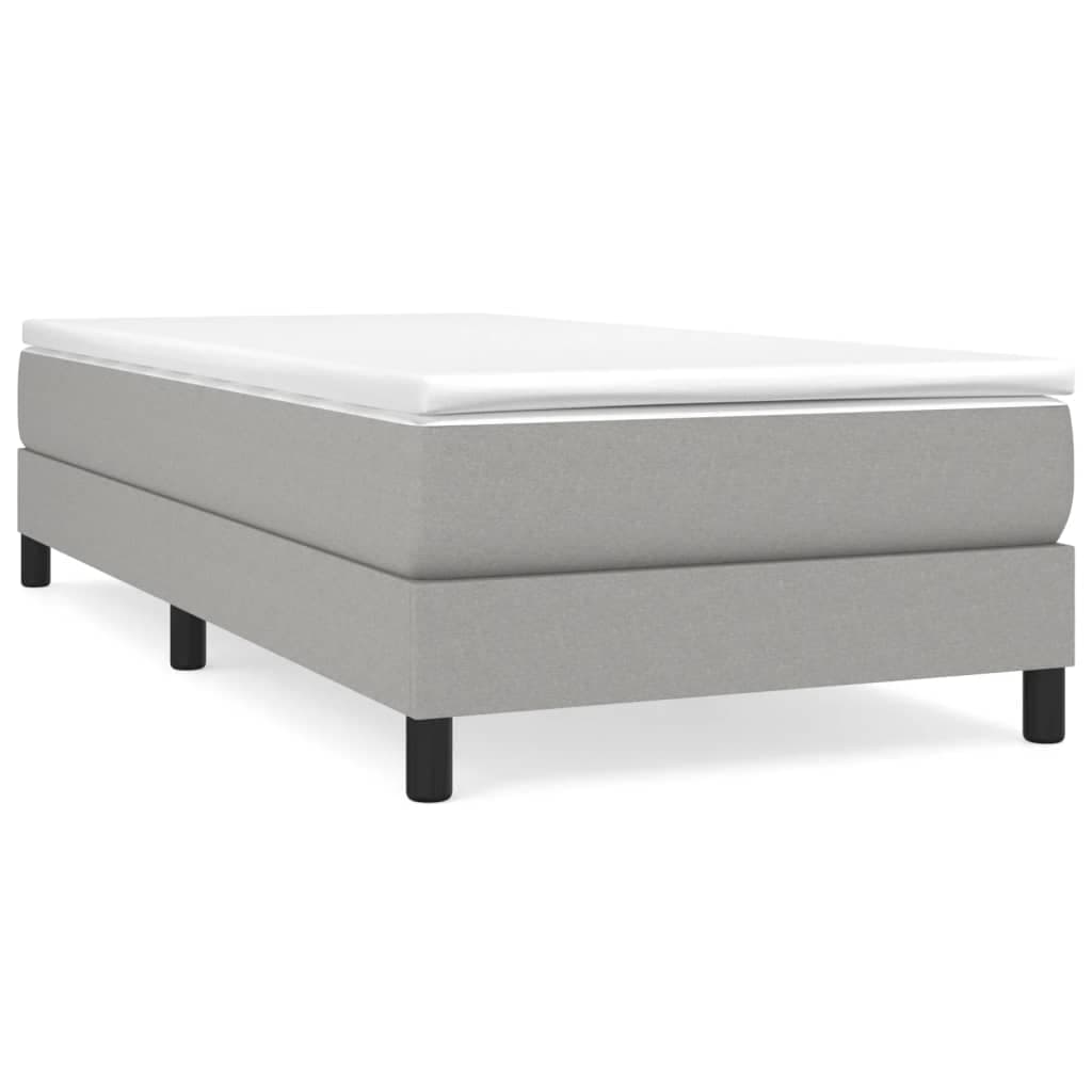 vidaXL Estrutura de cama com molas 80x200 cm tecido cinzento-claro