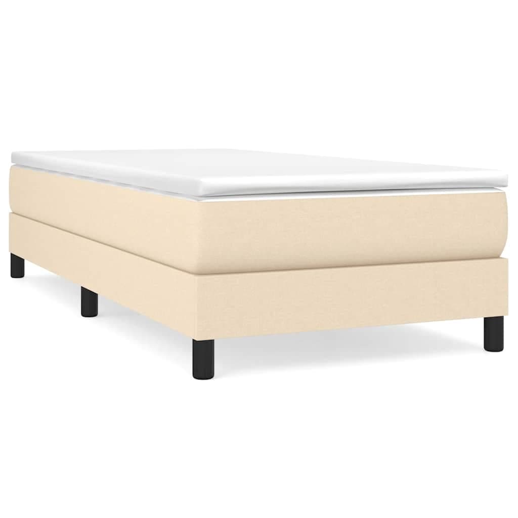 vidaXL Estrutura de cama com molas 80x200 cm creme