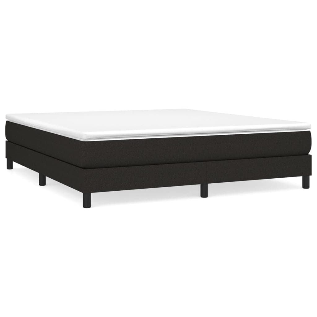 vidaXL Estrutura de cama com molas 180x200 cm tecido preto