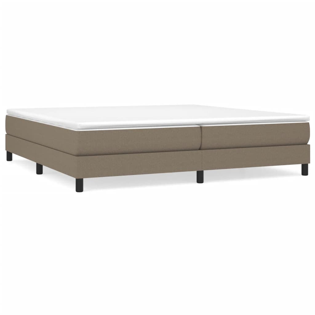 vidaXL Estrutura de cama com molas 200x200 cm tecido cinzento-acastanhado