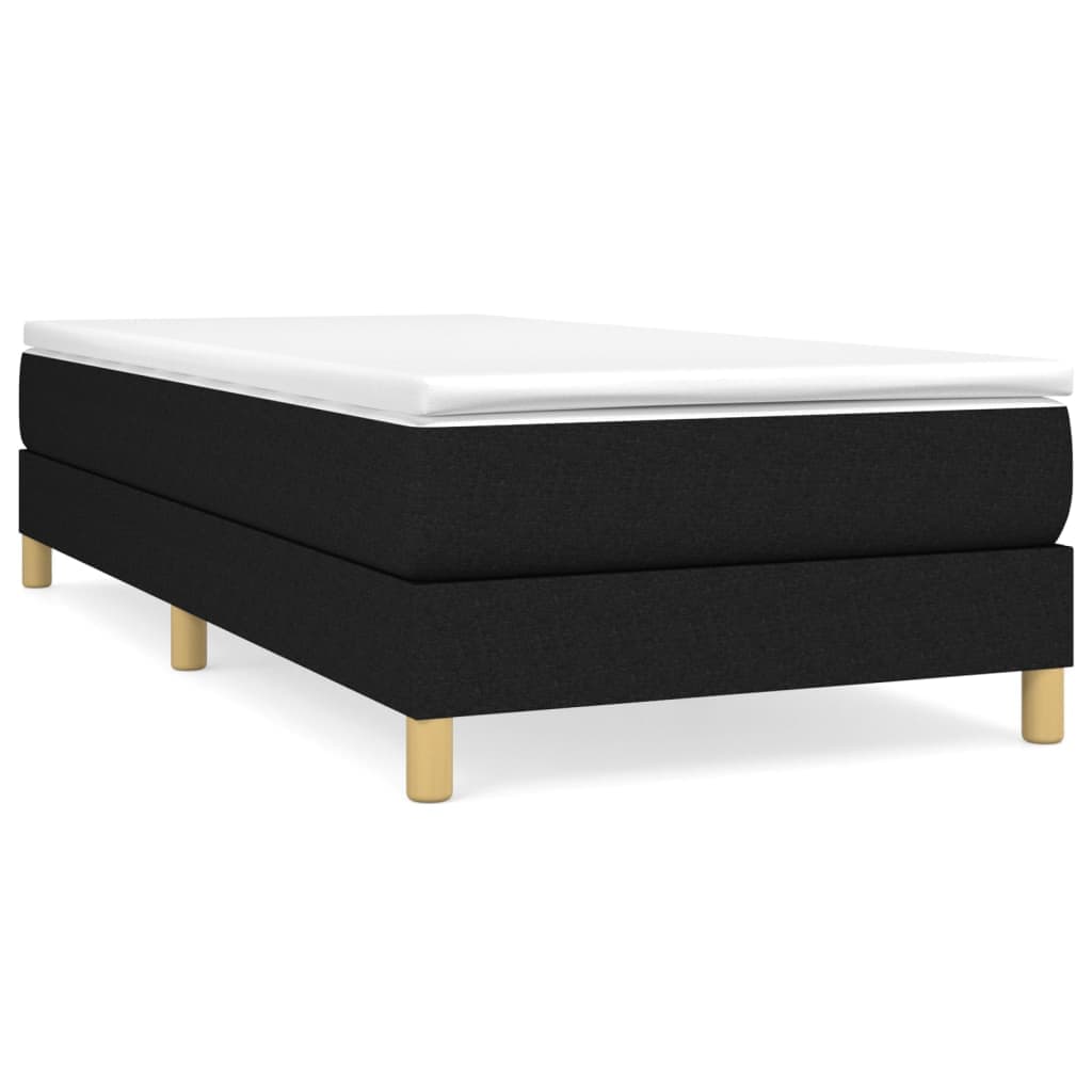vidaXL Estrutura de Cama sem Colchão 90x190 cm Tecido Preto - 1108535110