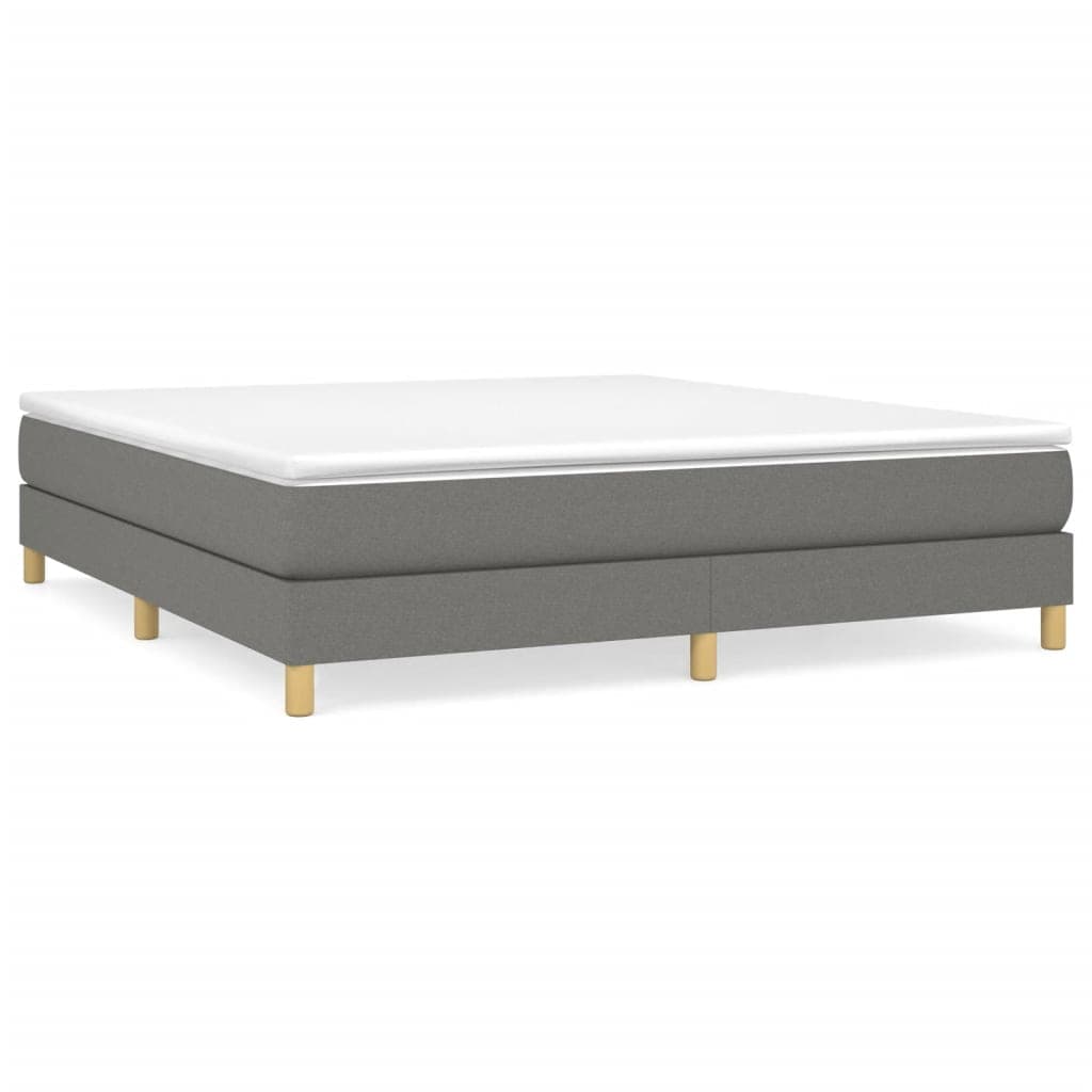 vidaXL Estrutura de Cama sem Colchão 160x200 cm Tecido Cinzento-escuro - 1296652757