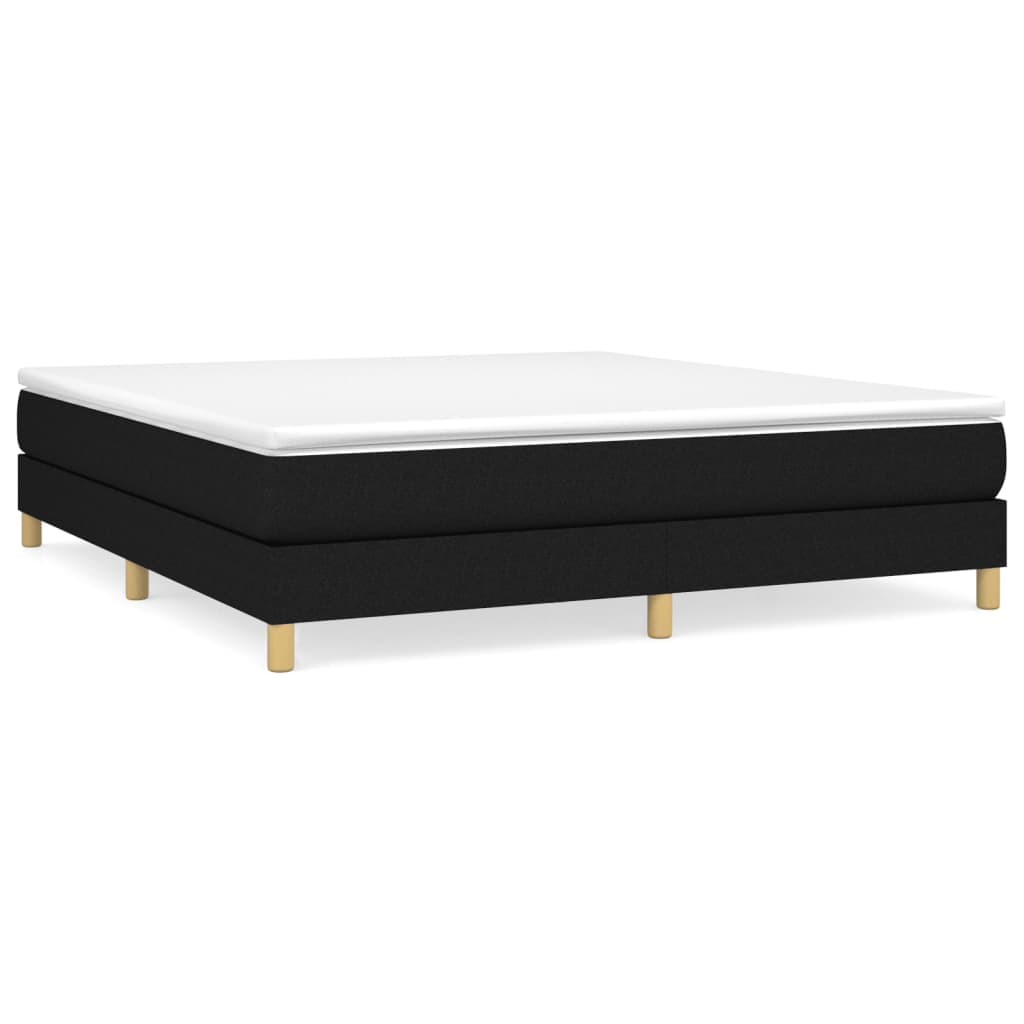 Estrutura de Cama com Molas 180x200 cm Tecido Preto - 3120632
