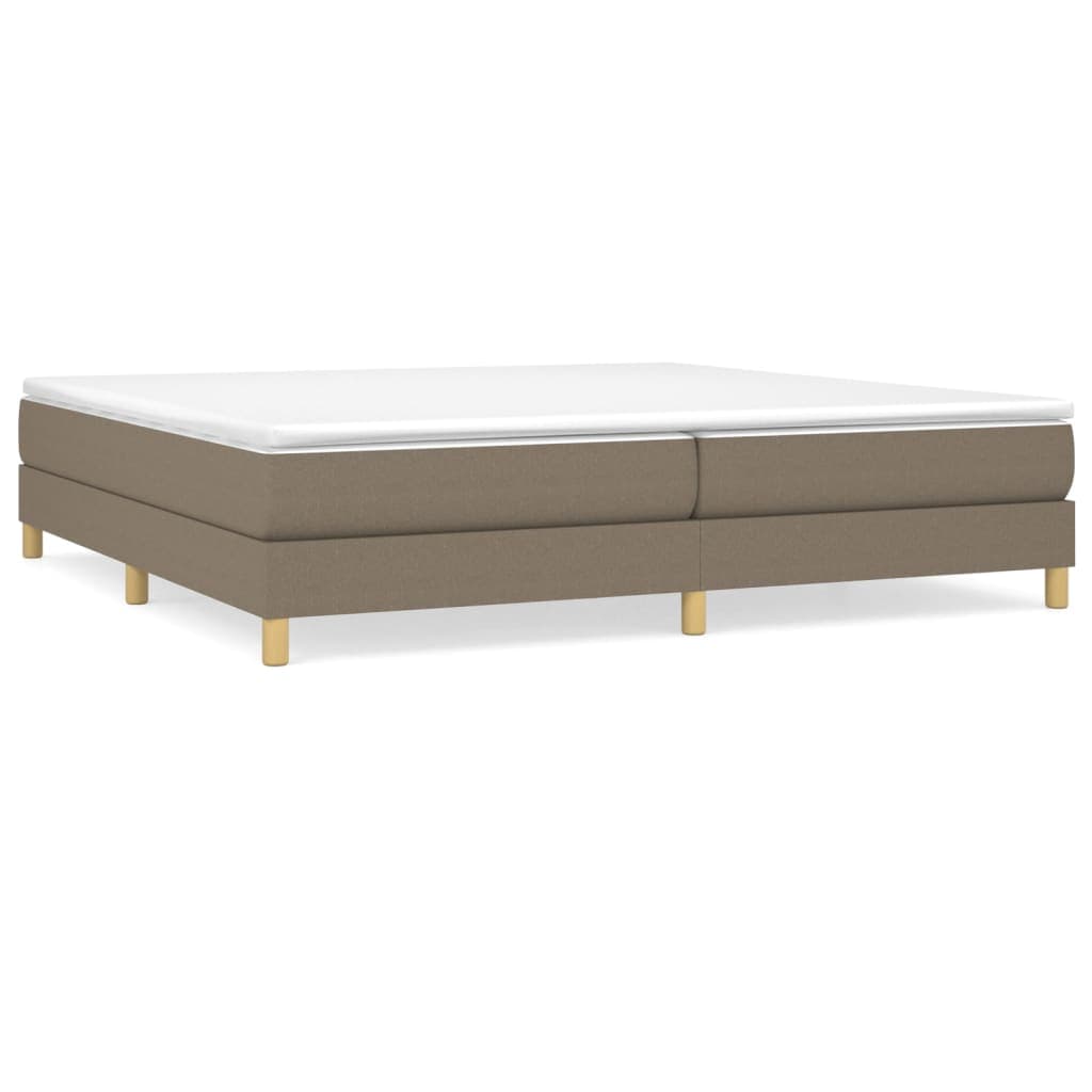 vidaXL Estrutura de cama com molas 200x200 cm tecido cinzento-acastanhado