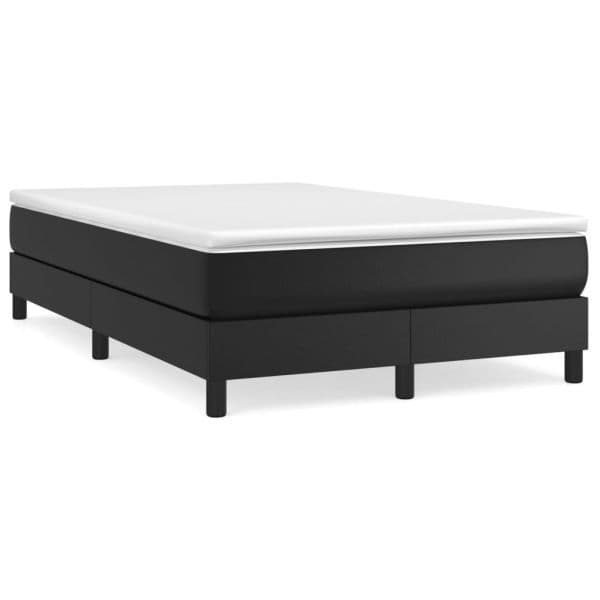 vidaXL Estrutura de Cama 120x200 cm Couro Artificial Preto - 544499927