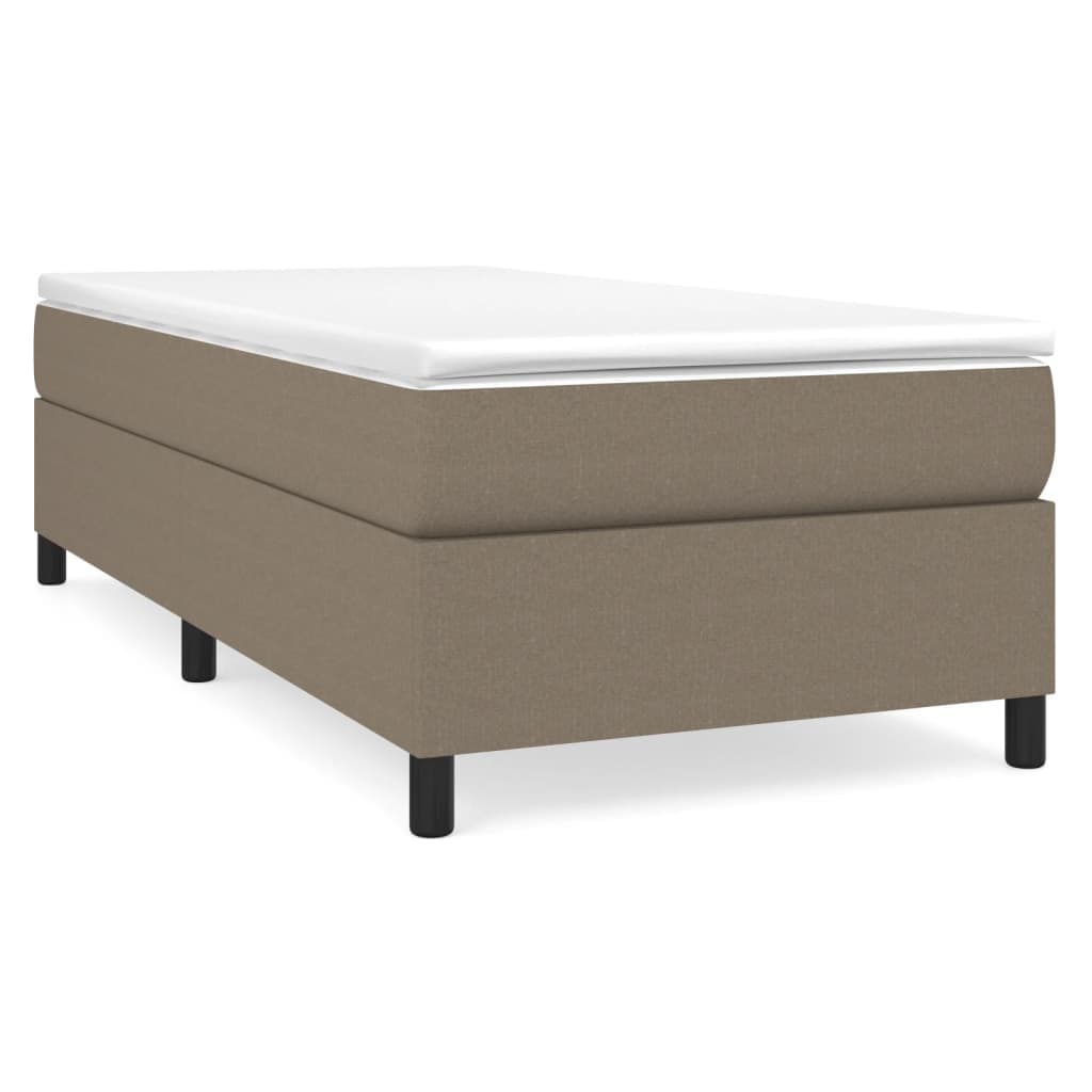 Estrutura de Cama com Molas 100x200 cm Tecido Cinza-acastanhado - 3120842