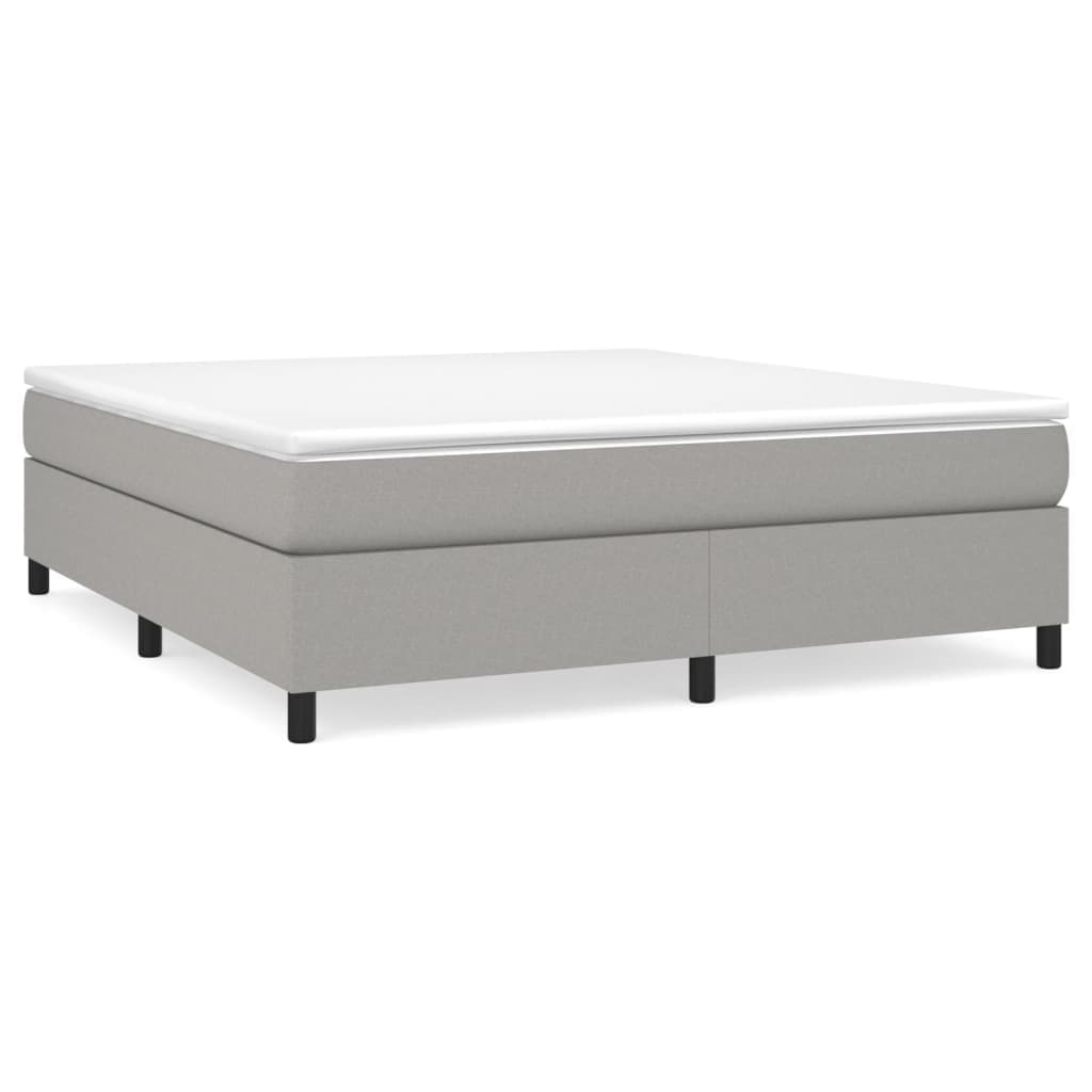 vidaXL Estrutura de cama com molas 160x200 cm tecido cinzento-claro