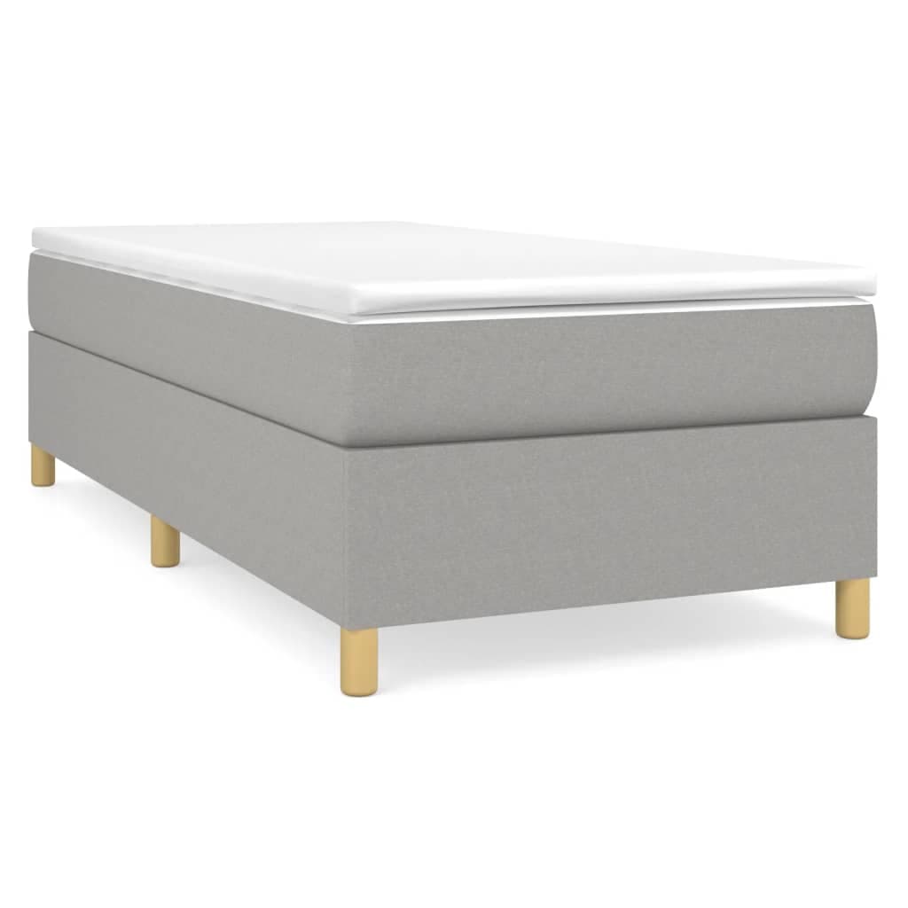 vidaXL Estrutura de cama com molas 80x200 cm tecido cinzento-claro